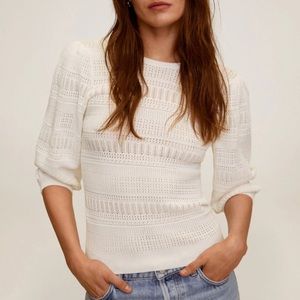 White sweater top NWT